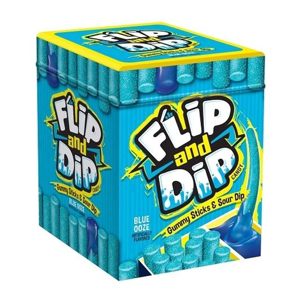 Flip and Dip Gummy Candy and Sour Gel Dip, 3.4 Ounce -- 72 per case