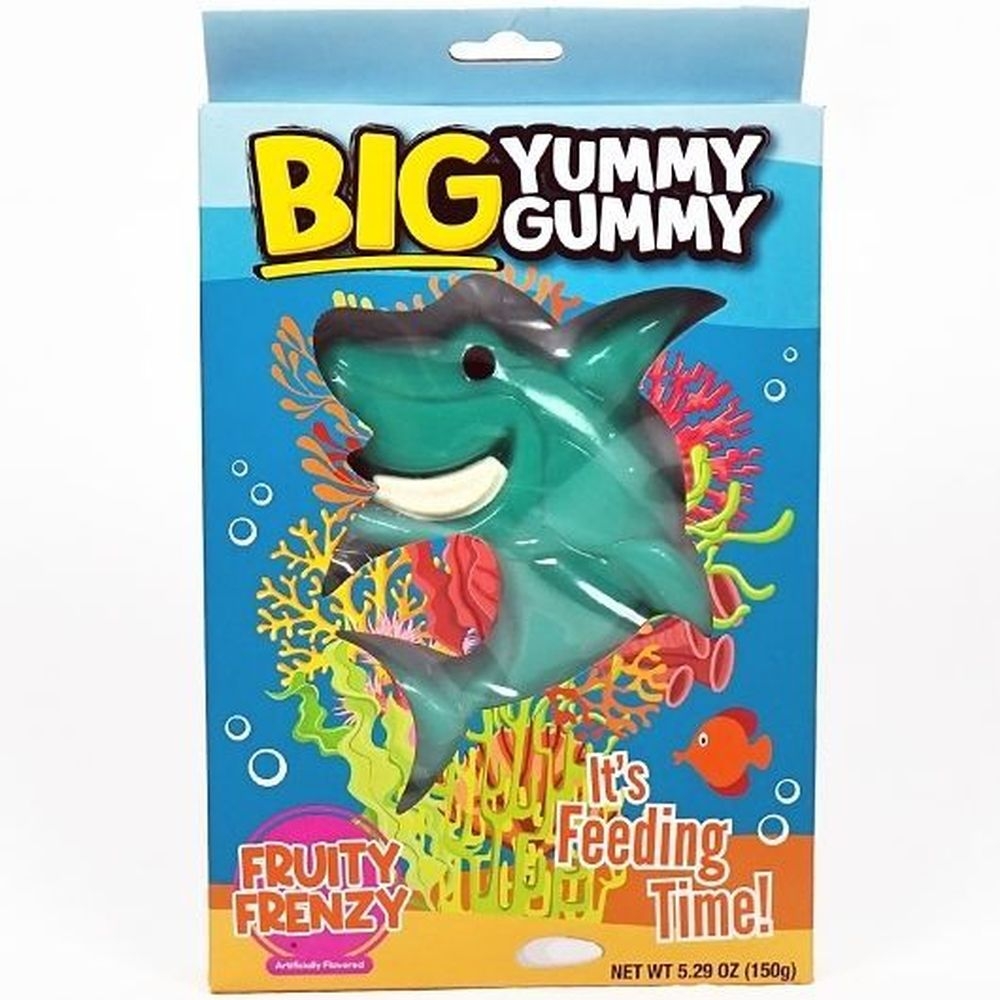 Big Yummy Gummy Fruity Frenzy Shark Gummy Candy, 5.29 Ounce -- 12 per case