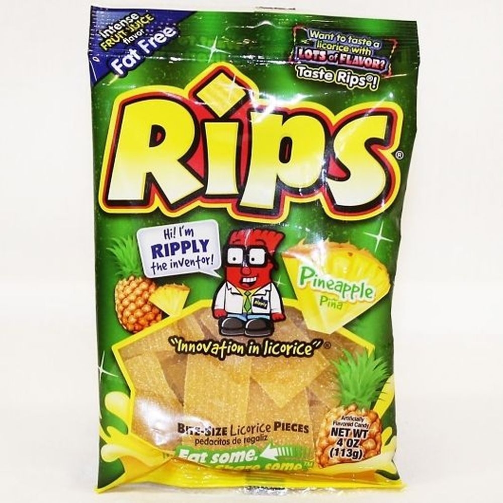 Rips Bite Size Pineapple Candy - Maatercase, 4 Ounce