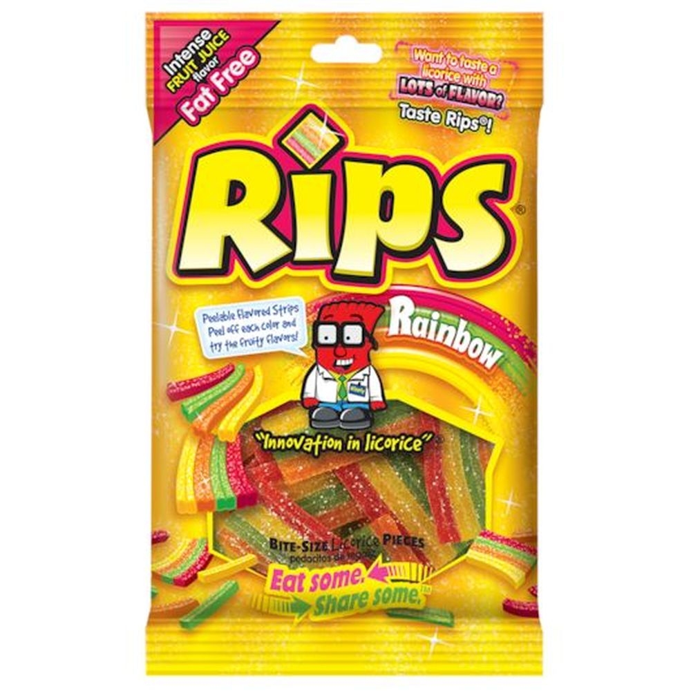 Rips Bite Size Rainbow Candy, 5.5 Ounce -- 12 per case