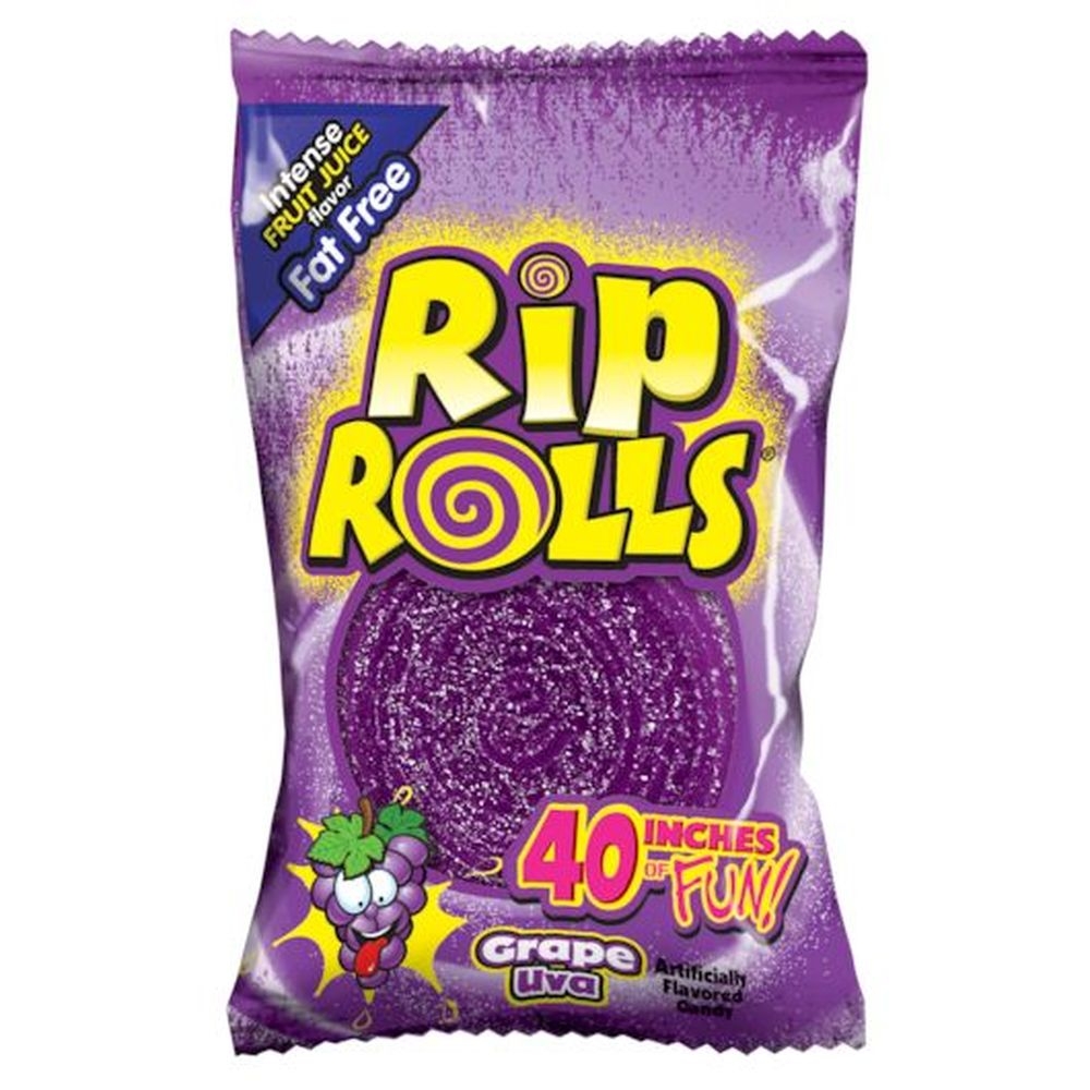 Rip Rolls Grape Candy, 1.4 Ounce - 24 per pack -- 12 packs per case