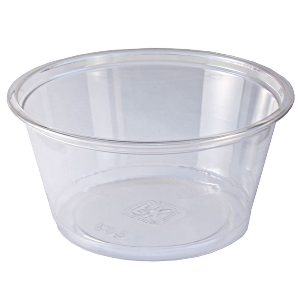 Fabri-Kal Recycleware RPET Clear Round Deli Container, 5 Ounce Capacity -- 1000 per case.