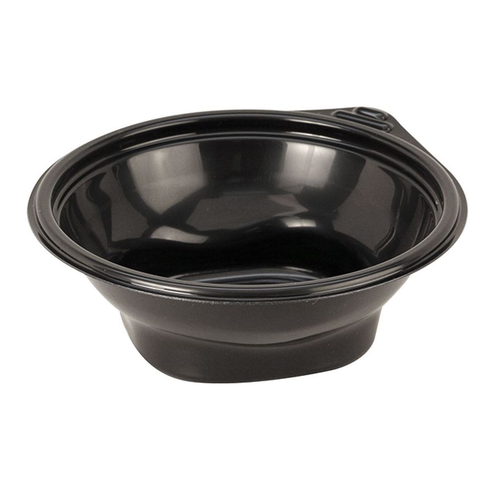 Fabri-Kal SideKicks Polypropylene Black Round Microwavable Container, 6 Ounce Capacity -- 750 per case.