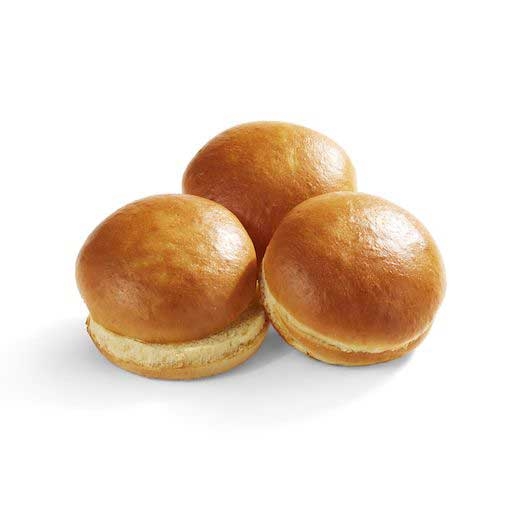Klosterman Premium Sliced Brioche Hamburger Bun with Shine, 4 inch -- 120 per case