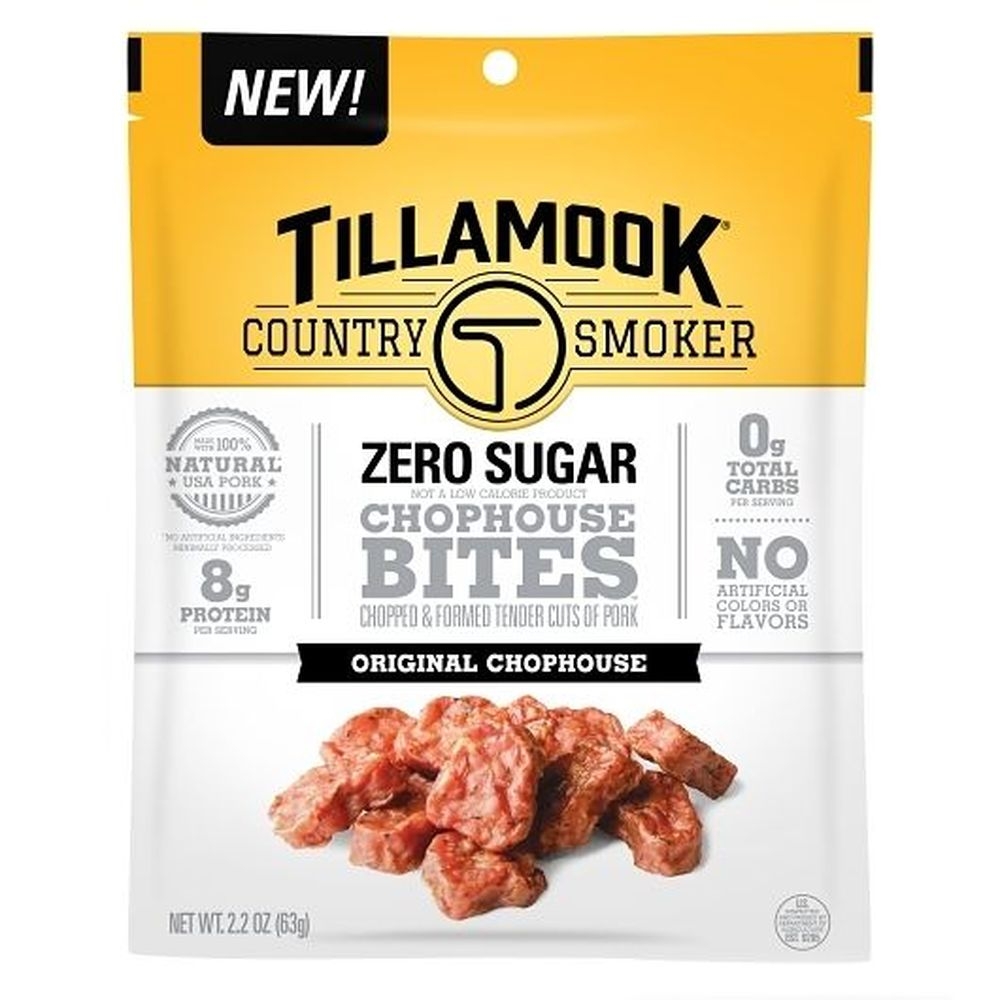 Tillamook Country Smoker Zero Sugar Original Chophouse Bites, 2.2 Ounce -- 8 per case