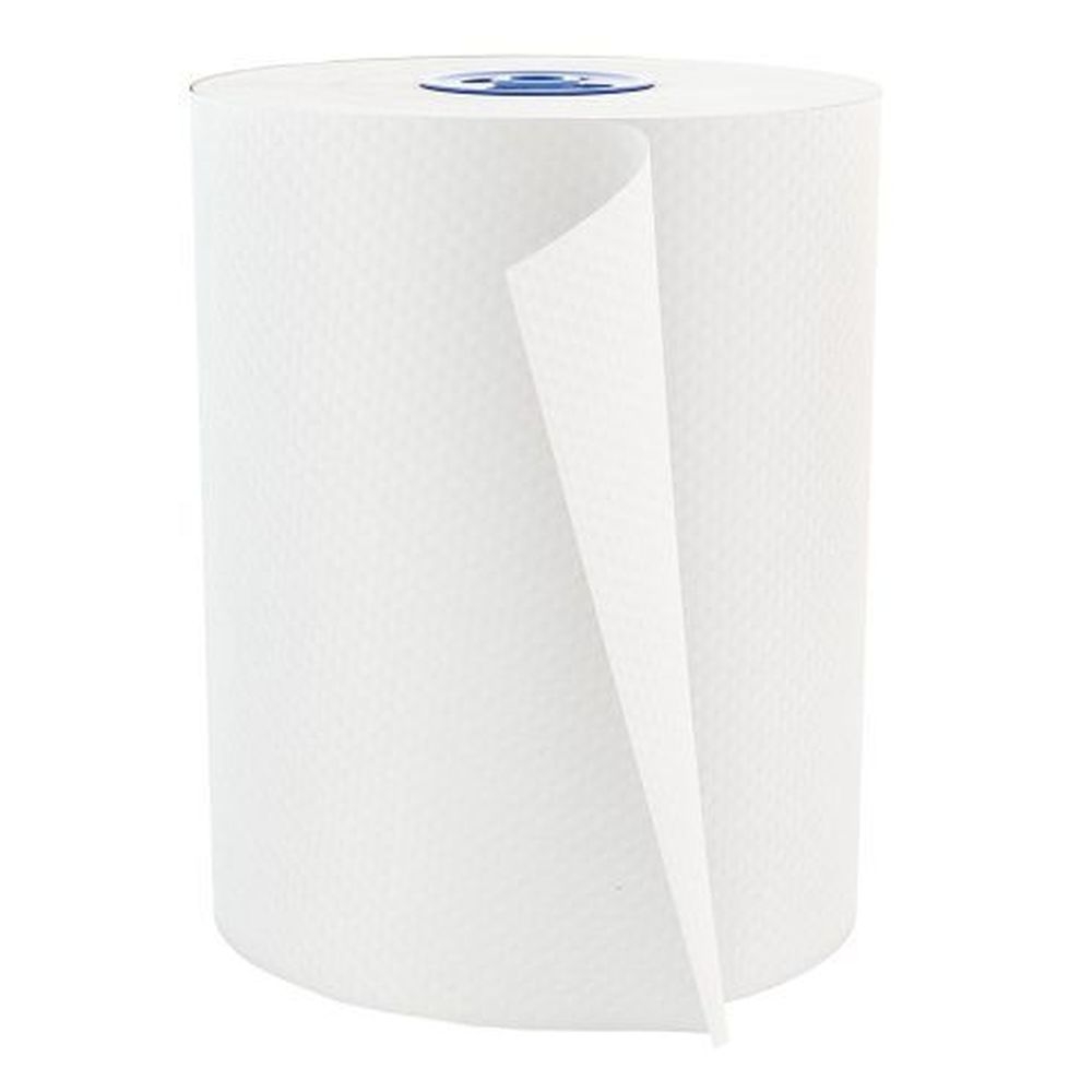 Cascades PRO Perform 1-Ply White Hardwound Roll Paper Towel, 7.5 inch x 600 Feet -- 12 rolls per case.