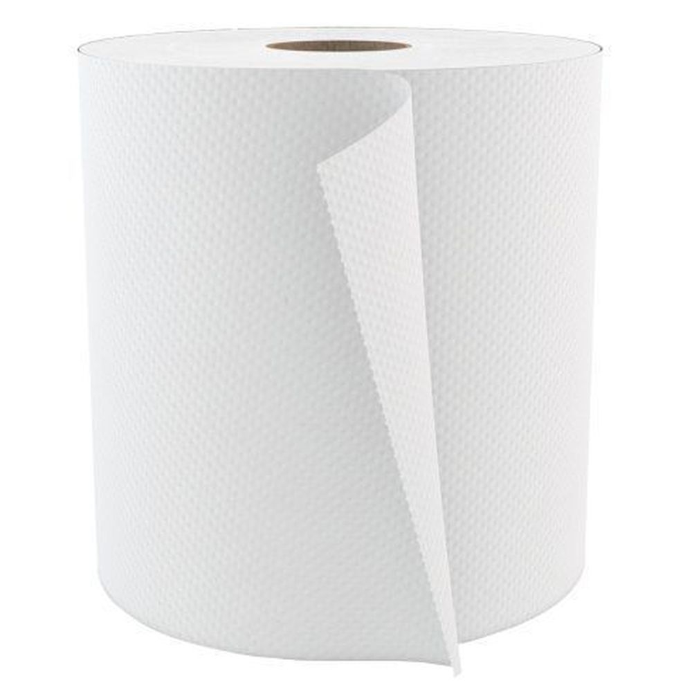 Cascades PRO Select 1-Ply White Roll Paper Towel, 7.9 inch x 800 Feet -- 6 rolls per case.