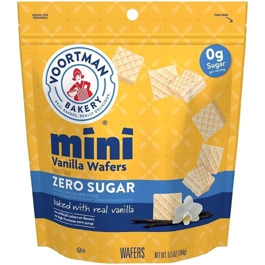 Voortman Zero Sugar Vanilla Mini Wafer, 6.5 Ounce -- 6 per case