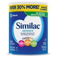 Similac Advance Stage 1 Infant Formula with Iron Powder, 1.93 Pound Can -- 6 per case.
