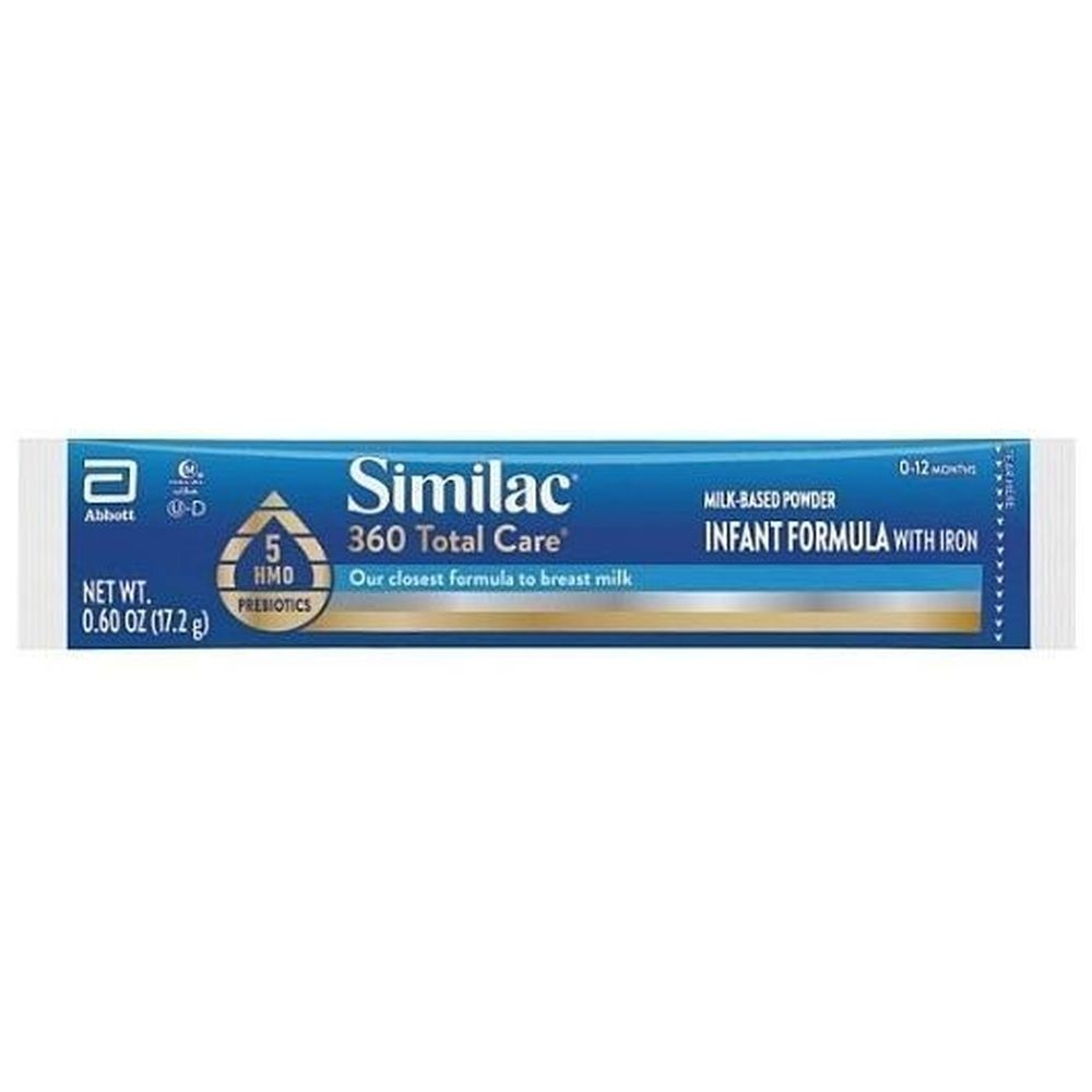 Similac 360 Total Care Non Gmo Milk Based Powder Infant Formula with Iron, 17.2 Gram Packet -- 64 per case