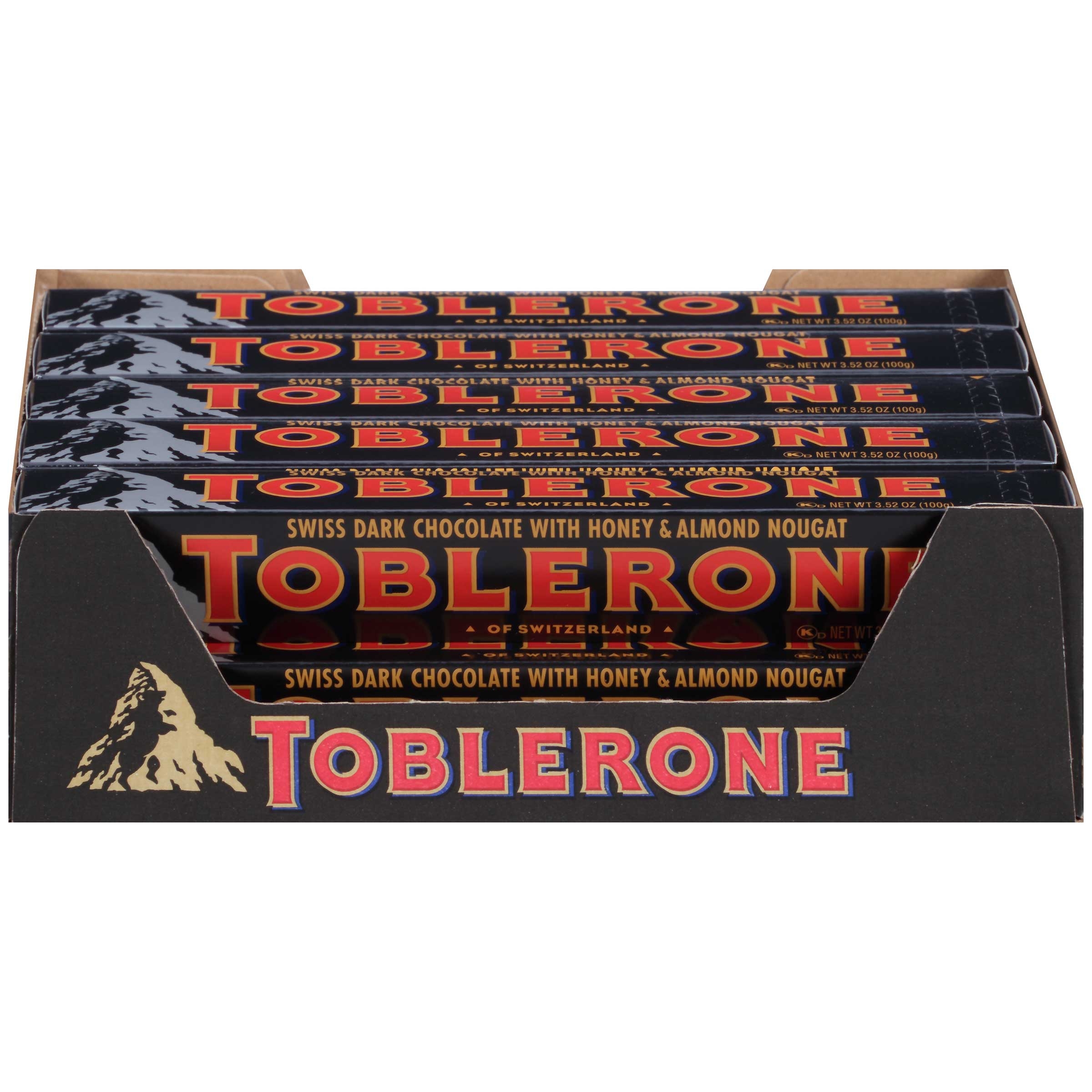 Toblerone Dark Chocolate Bar Candy, 3.52 Ounce -- 80 per case.