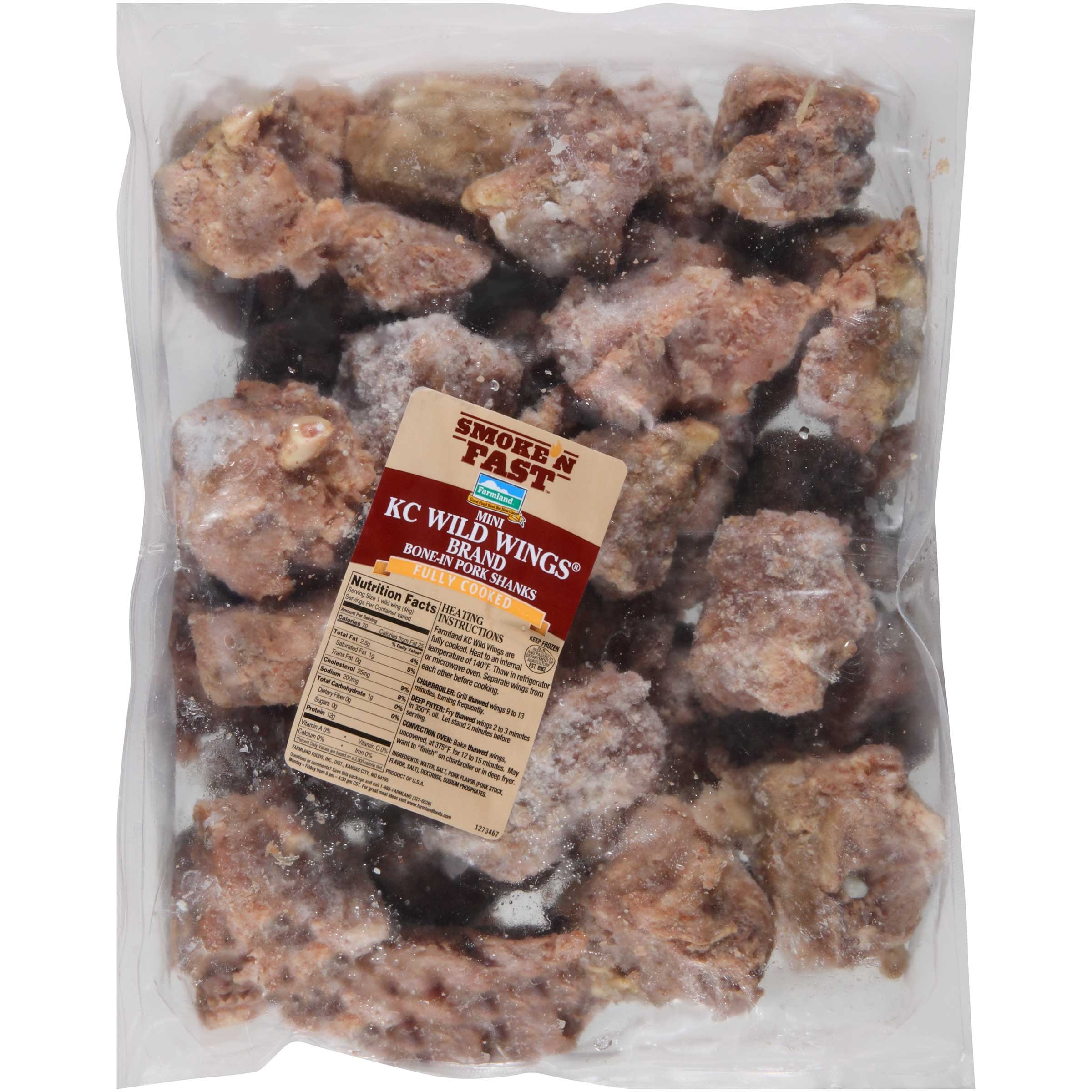 KC Wild Mini Wing Pork Shank, 5 Pound -- 2 per case.