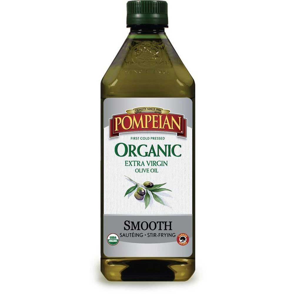 Pompeian Organic Smooth Extra Virgin Olive Oil, 16 Fluid Ounce -- 6 per case