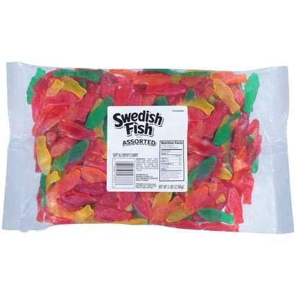 Swedish Fish Assorted Original Soft and Chewy Candy, 5 Pound -- 6 per case