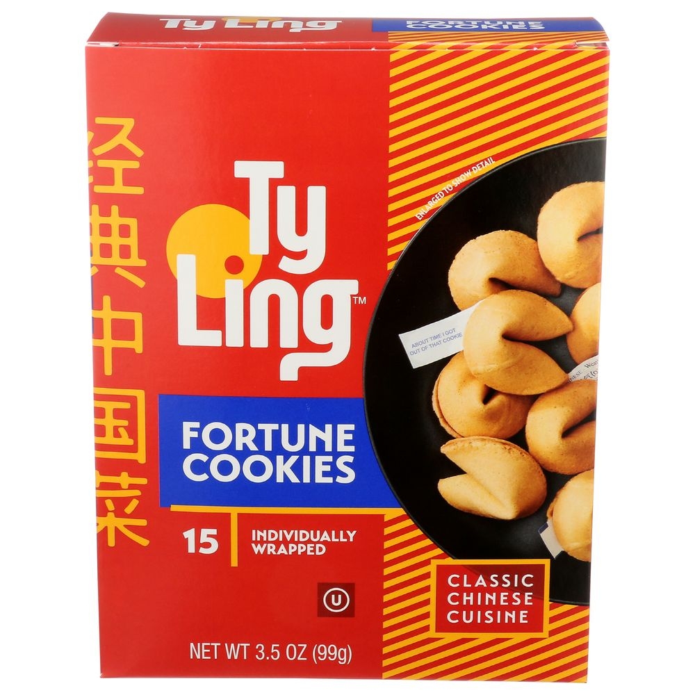 Ty Ling Fortune Cookies - 3.5 ounce  -- 12 per case.