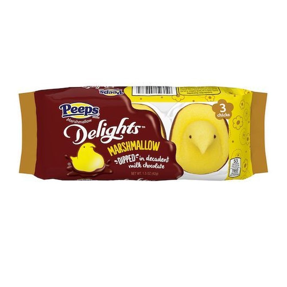 Peeps Delight 2 Flavors Marshmallow Chicks - Floorstand Display -- 48 per case