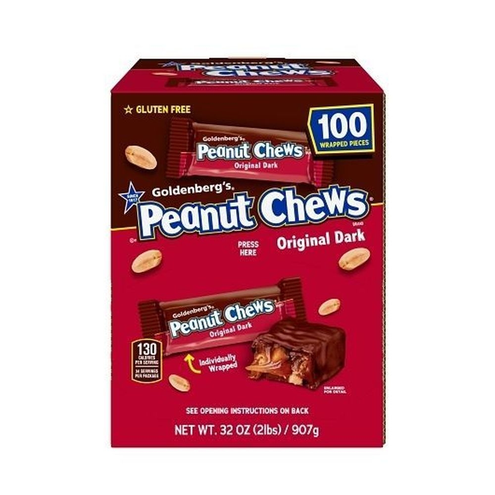 Peanut Chews - Original Dark Chocolate Covered, 0.3 Ounce -- 600 per case