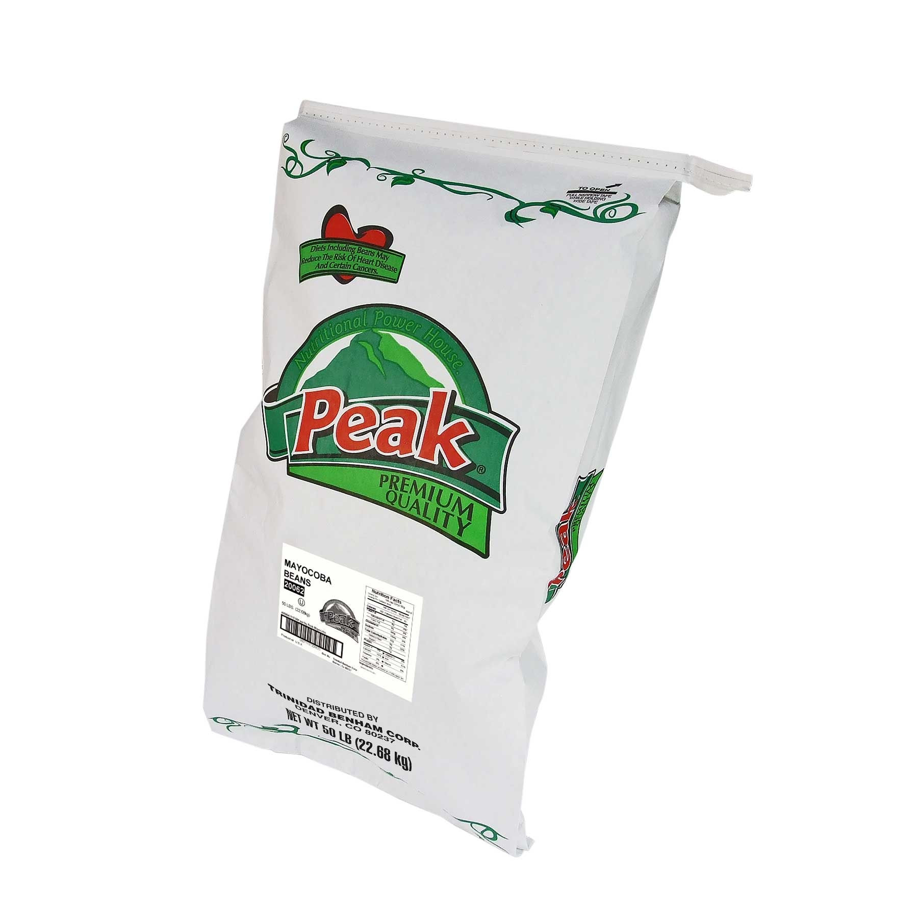 Peak Premium Quality Mayocoba Beans, 50 Pound.