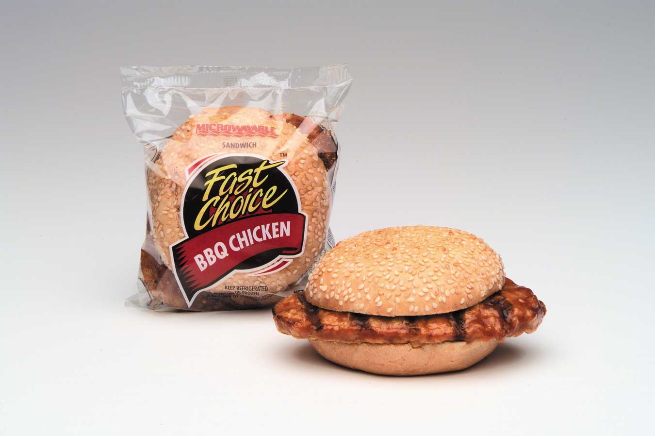 Advance Pierre Fast Choice Barbecue Chicken Sandwich, 5.4 Ounce -- 12 per case.
