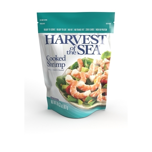 Harvest Of The Sea 150-200 count Cooked Peeled Deveined Tail Off White Shrimp, 2 Pound -- 5 per case