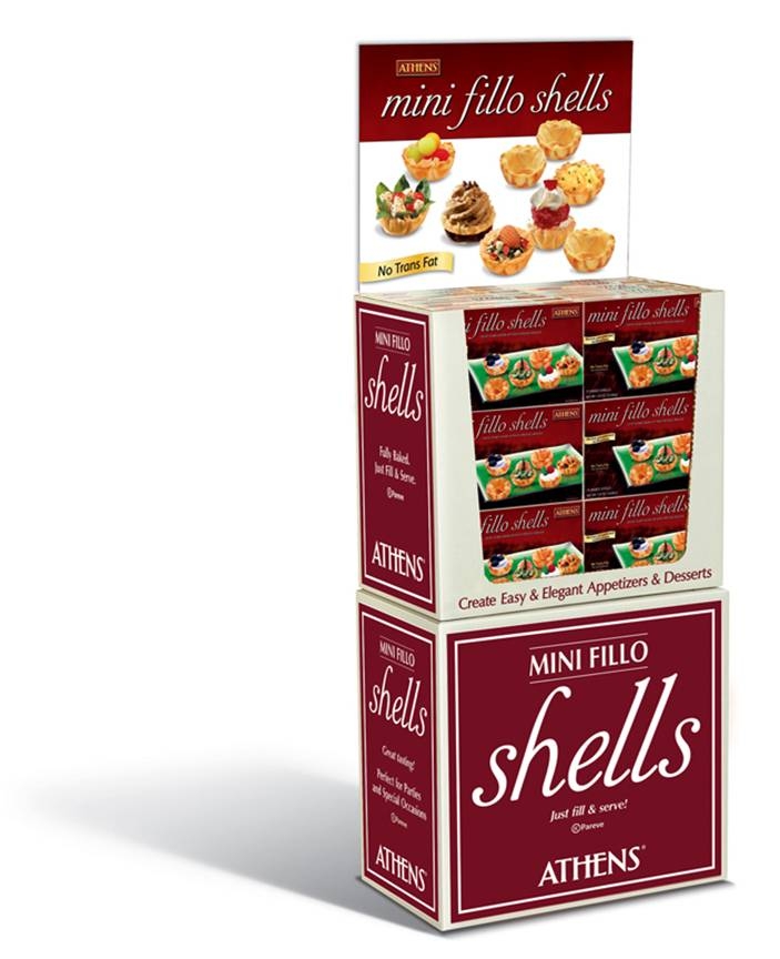Athens Mini Fillo Shell Dough - 15 per pack -- 60 packs per case.