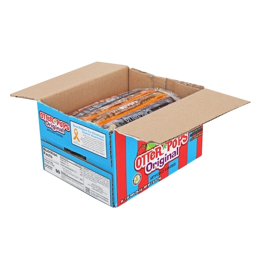 Otter Pops Raspberry Strawberry Lime Grape Punch and Orange Ice Pops, 1 Ounce -- 80 per case