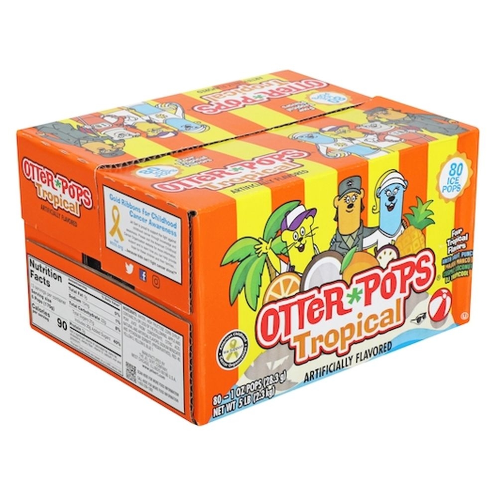 Otter Pops Anita Fruit Punch Major Mango Cosmic Coconut DJ Tropicool Tropical Ice Pop, 1 Ounce -- 80 per case