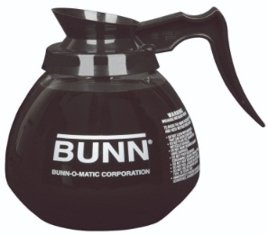 Bunn Glass 12 Cup Coffee Decanter with Black Handle, 64 Ounce -- 3 per case