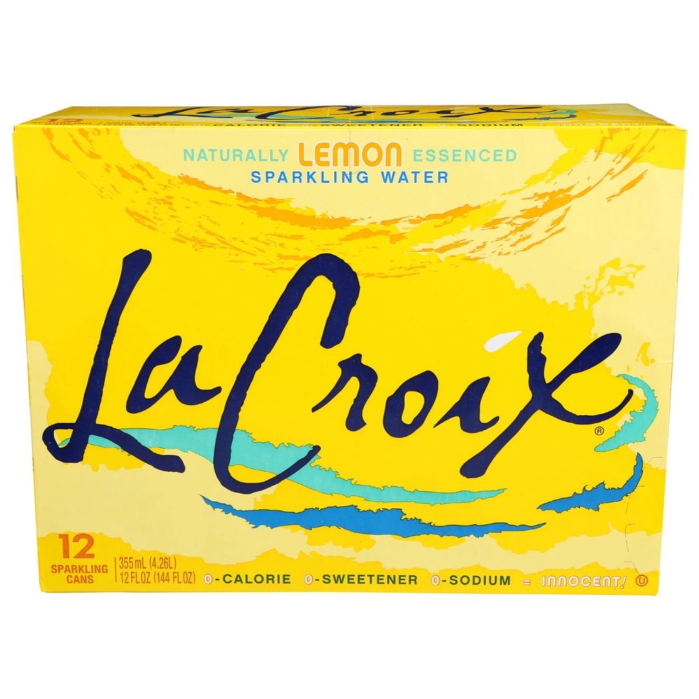 Lacroix Lemon Sparkling Water, 12 Fluid Ounce Can -- 24 per case.