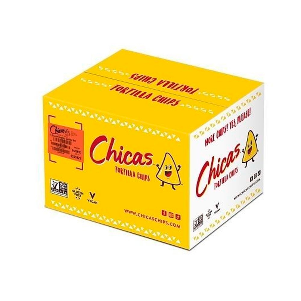 Chicas Lightly Seasoned Lime Corn Tortilla Chips, 7.5 Ounce -- 9 per case