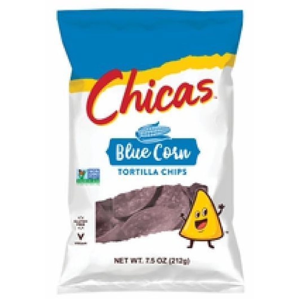 Chicas Lightly Seasoned Blue Corn Tortilla Chips, 7.5 Ounce -- 9 per case