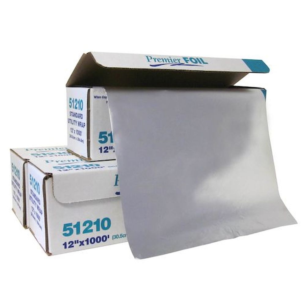 Durable Packaging Aluminum Premier Foil Roll, 12 inch x 1000 feet
