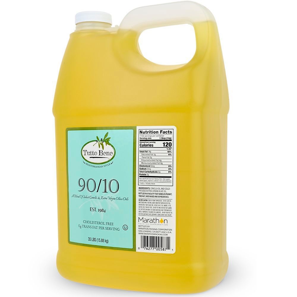 Tutto Bene 90 10 Canola and Extra Virgin Olive Oil Blend, 35 Pound -- 6 per case
