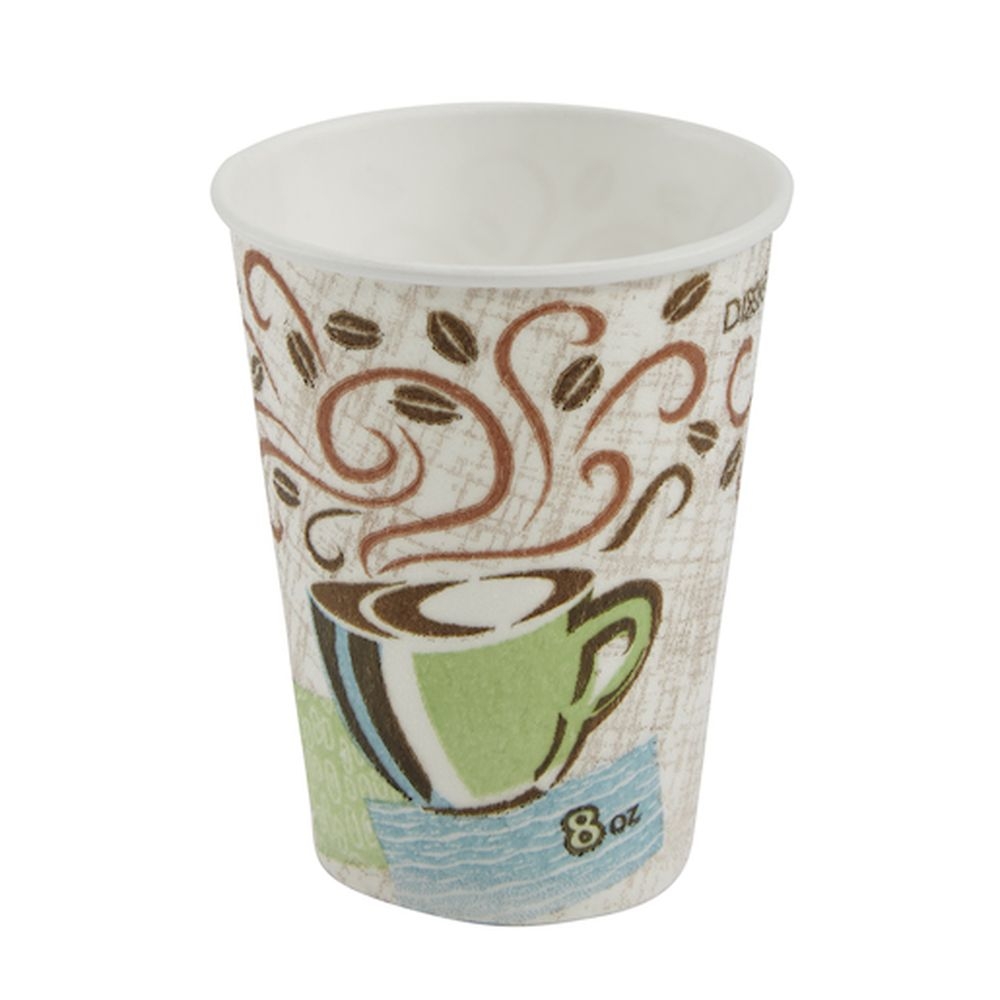 Dixie PerfectTouch Insulated Paper Hot Coffee Cup, 8 Ounce Capacity -- 1000 per case