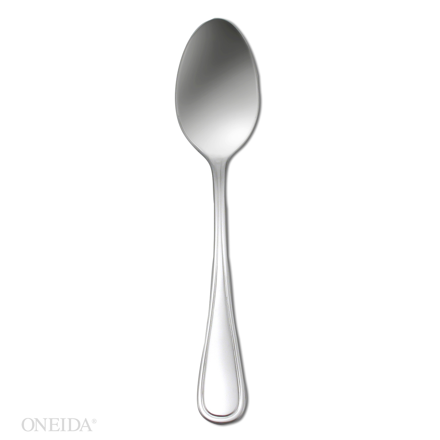 Oneida Europa 4 Star Collection New Rim Silverplate Pattern Oval Bowl Soup-Dessert Spoon -- 12 per case