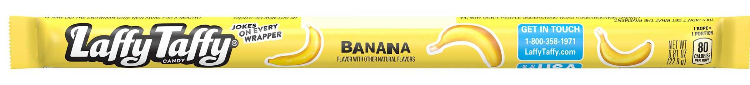 Laffy Taffy Banana Rope Candy, 0.81 Ounce -- 288 per case