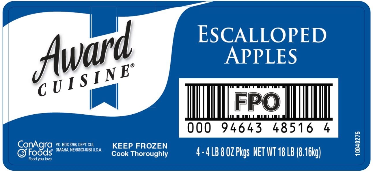 Award Escalloped Apples, 18 Pound.