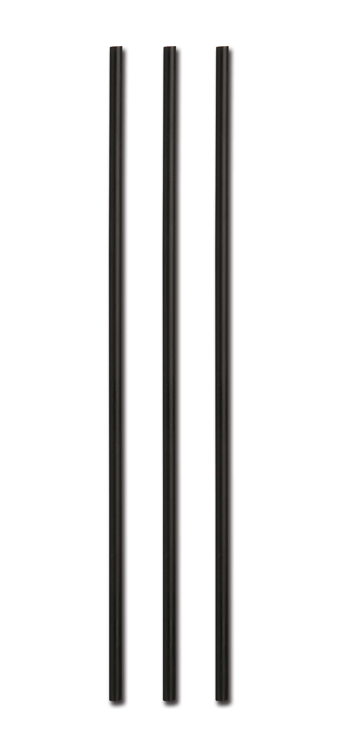 D and W Fine Pack Ebony Standard Plastic Unwrapped Stirrer Jumbo Straw, 8 inch -- 5000 per case.