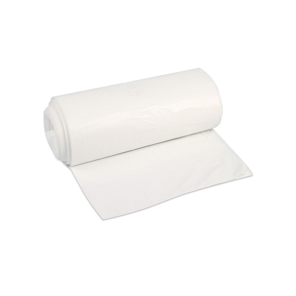 Heritage 40 x 48 inch HDPE Natural 17.00 Mic Coreless Roll Can Liner, 40-45 Gal Capacity -- 250 per case.