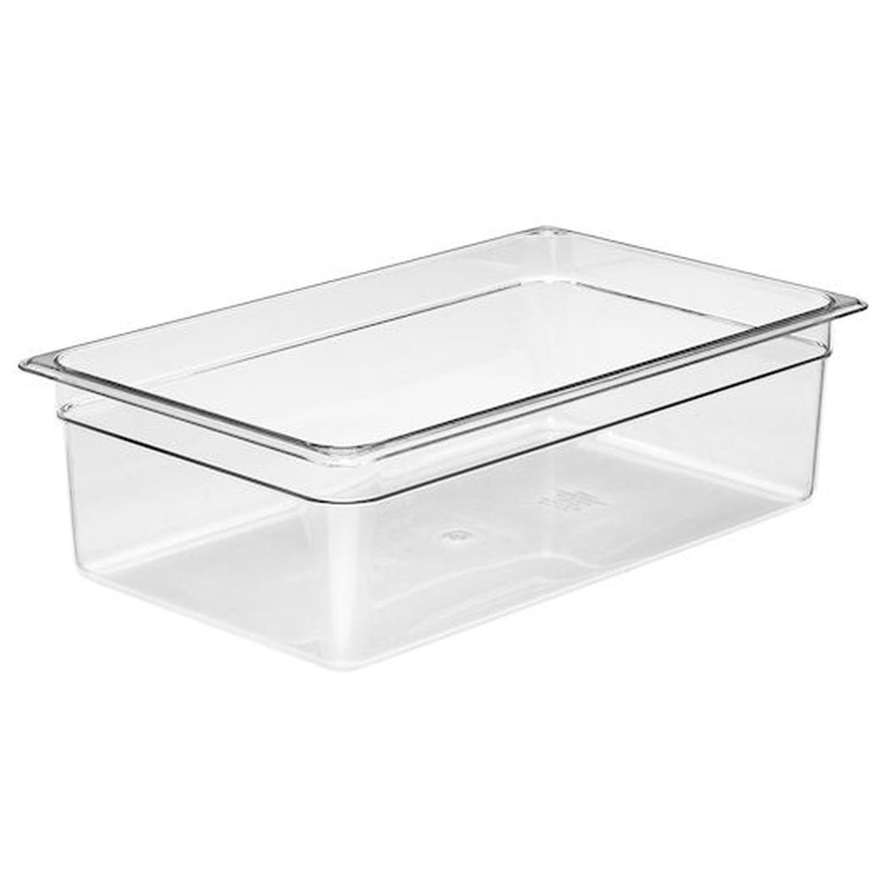 Cambro Camwear Polycarbonate Clear Full Size Food Pan, 6 inch