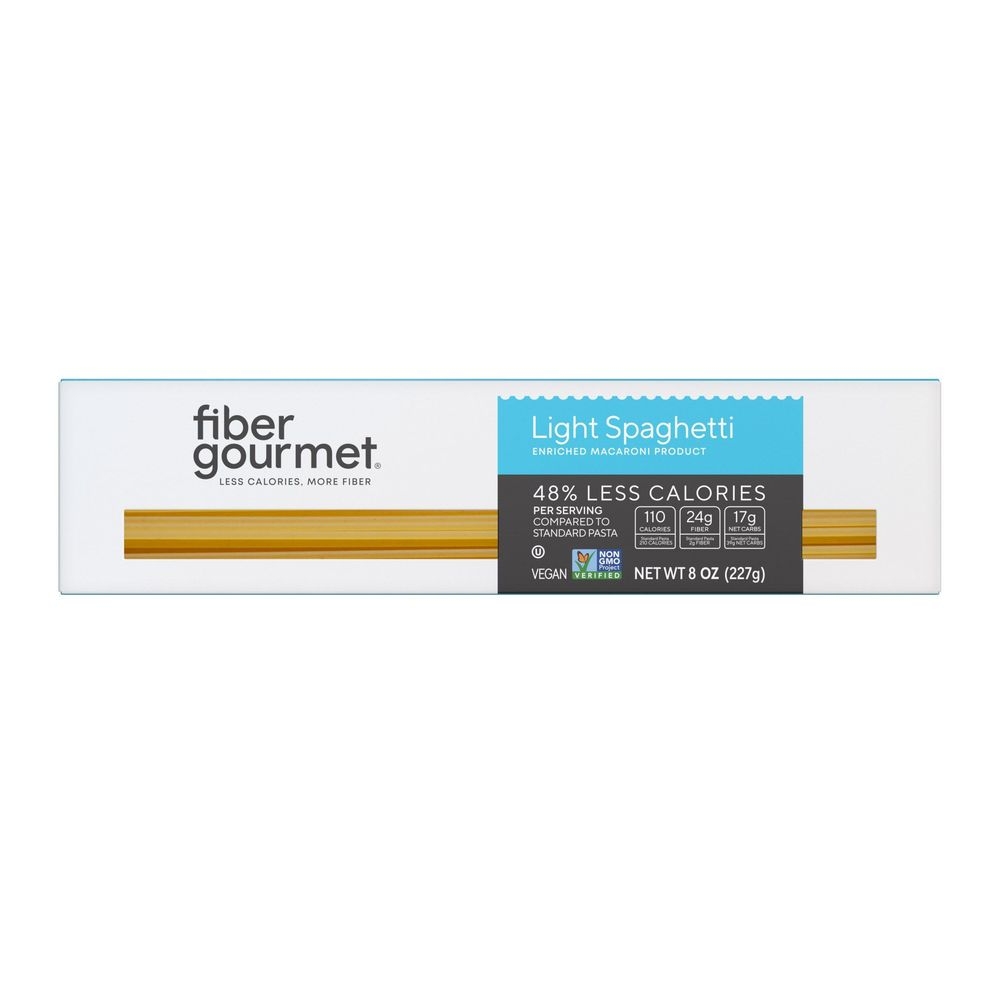 FiberGourmet Light Spaghetti, 8 Ounce -- 12 per case