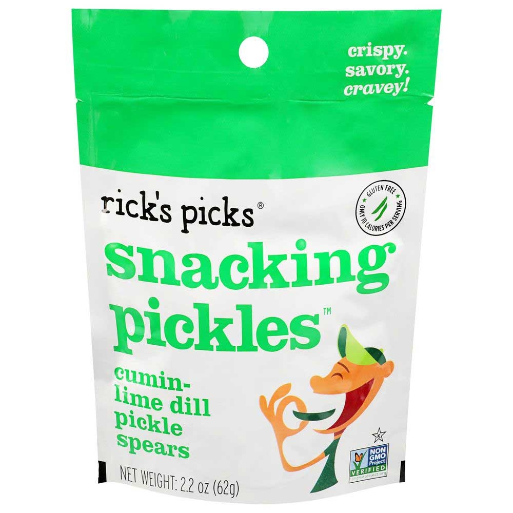 Ricks Picks Snacking Pickles Cumin Lime Dill Pickle Spears, 2.2 Ounce -- 12 per case