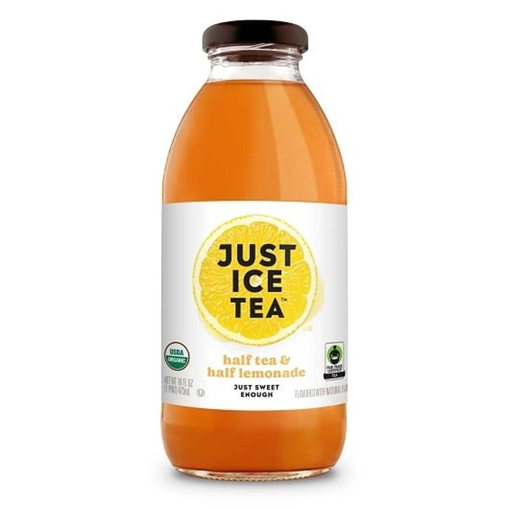 Just Ice Tea Half Tea and Half Lemonade Tea, 16 Fluid Ounce -- 12 per case