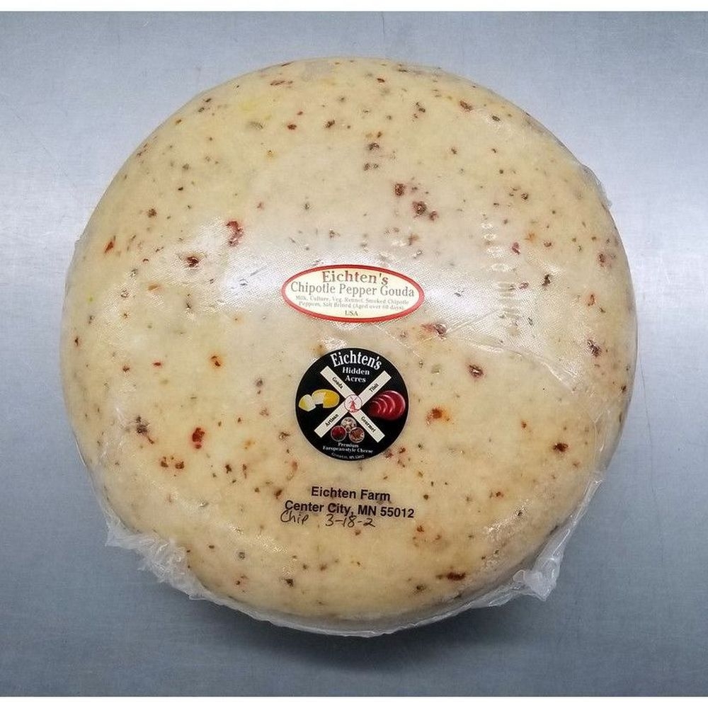 Eichtens Chipotle Pepper Gouda Wheel Cheese, 10 Pound