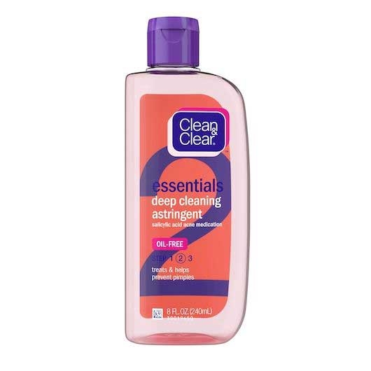 Clean and Clear Essentials Oil Free Deep Cleaning Astringent, 8 Fluid Ounce -- 24 per case