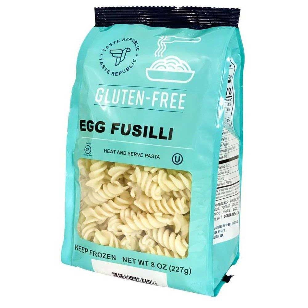 Taste Republic Gluten Free Pre Cooked Egg Fusilla Pasta, 8 Ounce -- 12 per case.