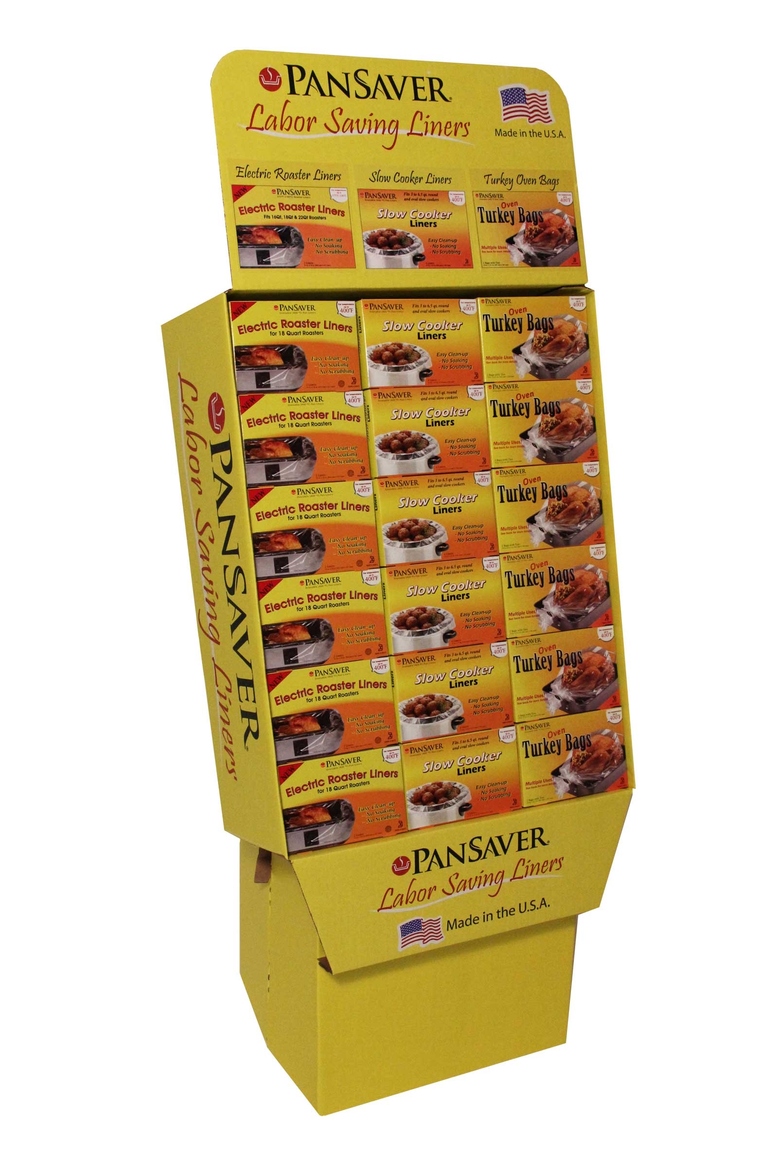 Pansaver Electric Roaster Liner Shipper Display -- 90 per case.