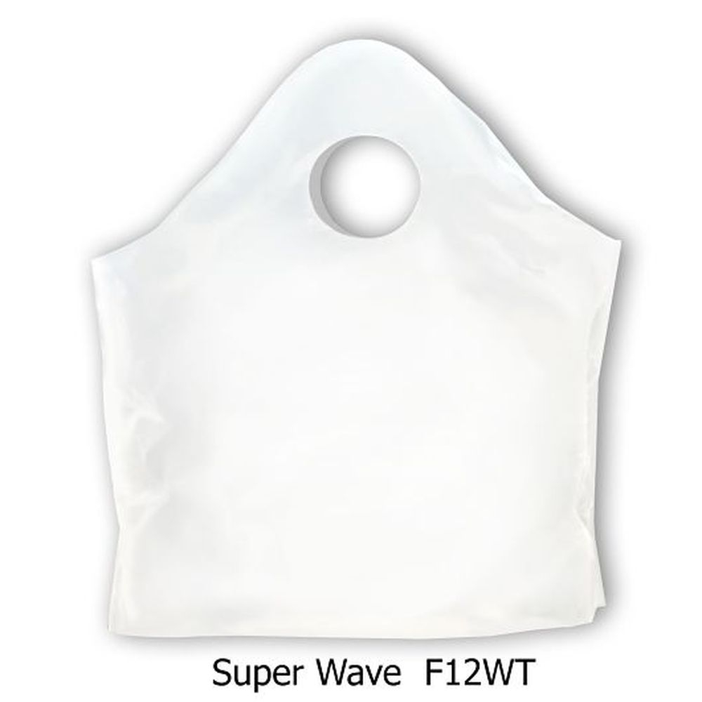 Command Packaging 12 x 13 x 5 inch Stock White Wave Plastic Carry Out Bag, 1000 count