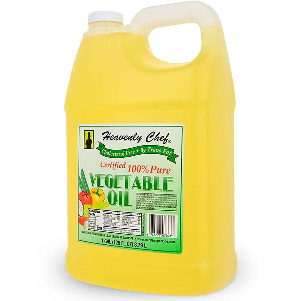Heavenly Chef Certified 100 Percent Pure Vegetable Oil, 1 Gallon -- 6 per case