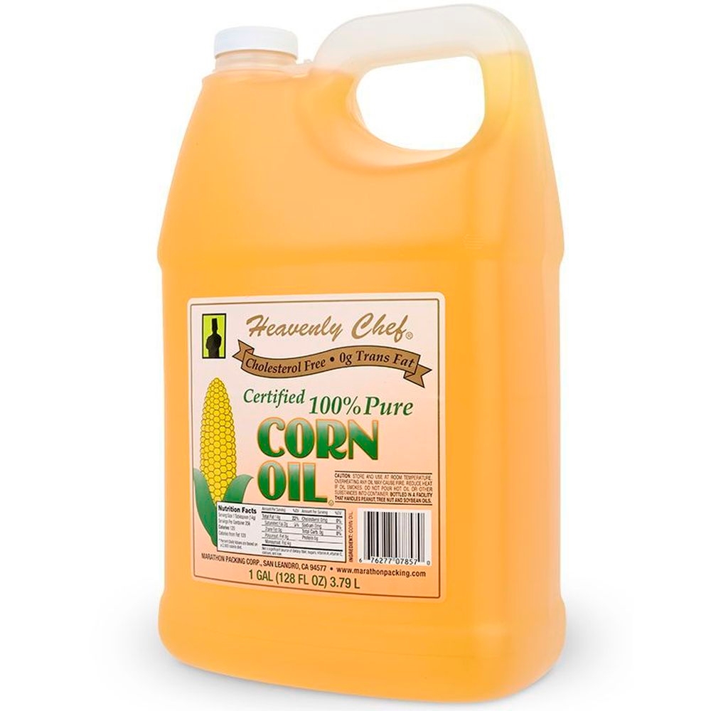 Heavenly Chef Certified 100 Percent Pure Corn Oil, 1 Gallon -- 6 per case